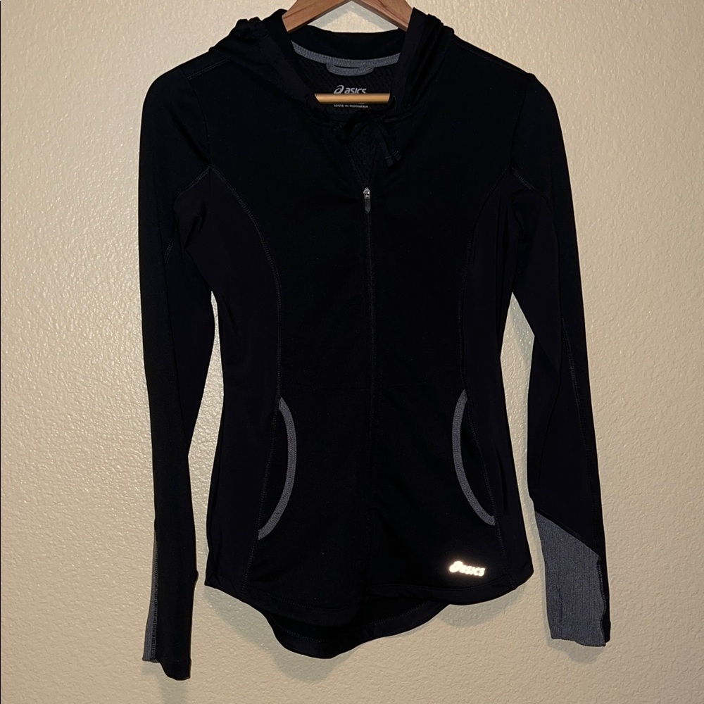 Asics Black and Gray Women's Hoodie